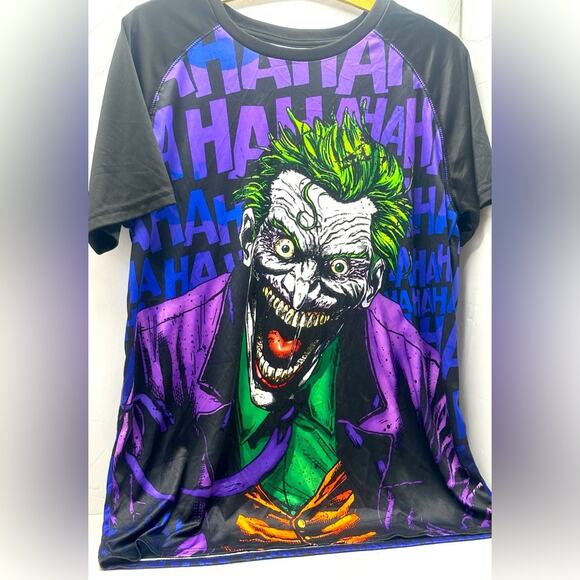 BATMAN D.C. Comics JOKER SS Polyester PERFECT HALLOWEEN COSTUME LARGE  UNISEX - Picture 1 of 8